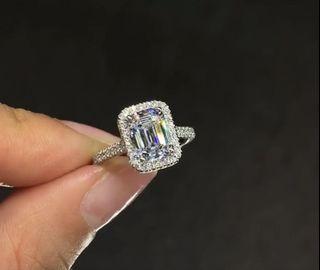Elegant Gift 925 Silver Rings Women Cubic Zirconia Wedding Jewelry Size 6-10