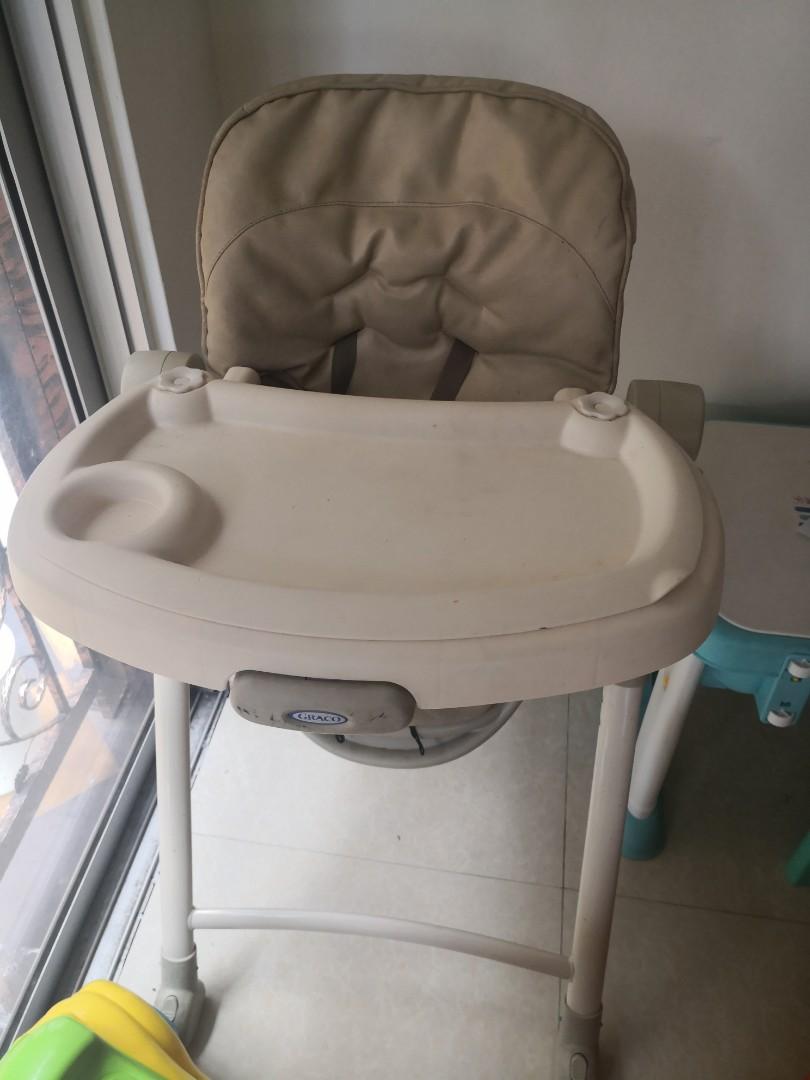 Graco leather baby high chair