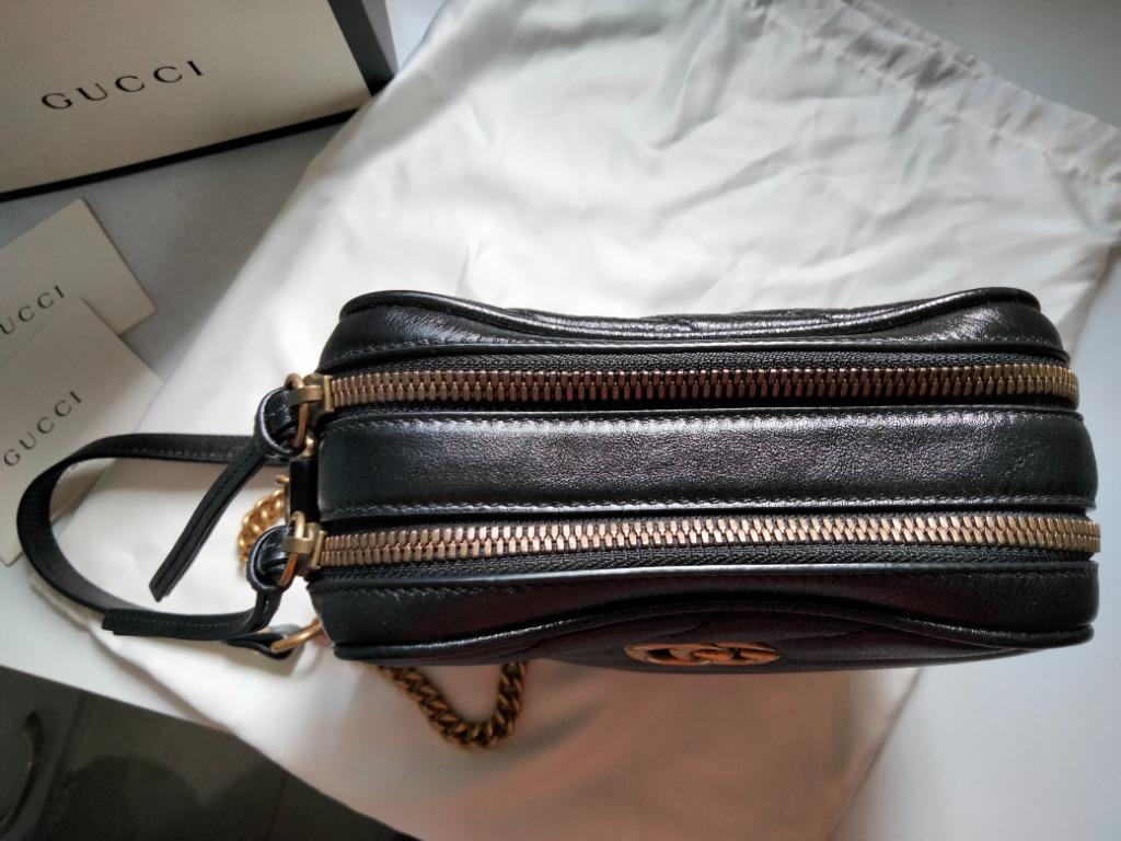 Gg marmont tall chevron leather crossbody bag cheap