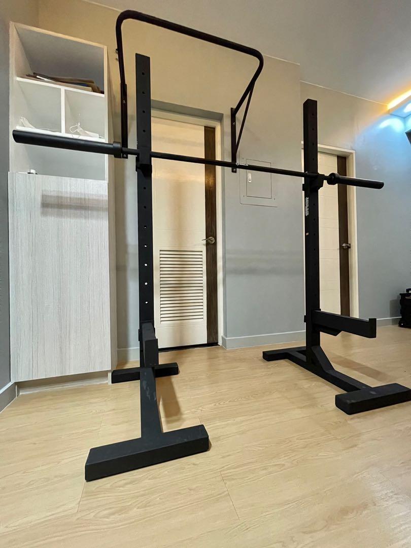 Heavy Squat Stand with Olympic Barbell (Category: Weights & Dumbbells) located in Mandaluyong City. Submitted by jasminracelir (Listing ID 1105409020, Image 1). Description: This heavy equipment and olympian barbell set is good as new. The heavy equipment can hold up to 1,000 lbs. The olympian barbell weighs 20 kg..