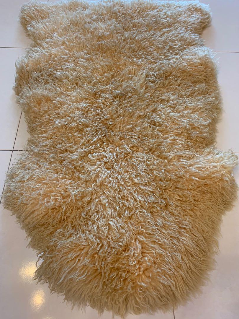 IKEA Genuine Sheep Skin Rug, Furniture & Home Living, Home Decor
