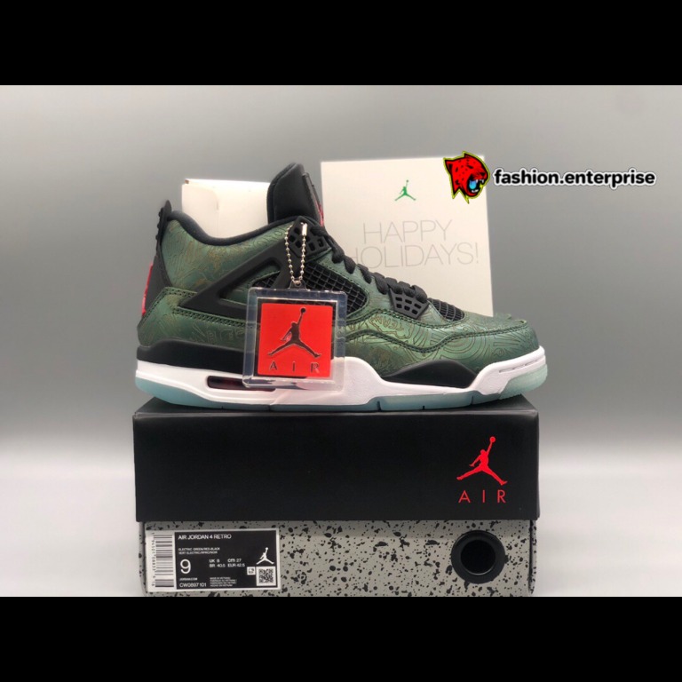 Jordan 4 laser green hotsell