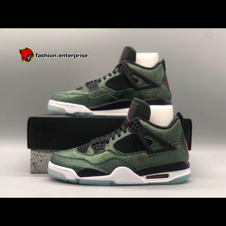 Jordan 4 hot sale laser green