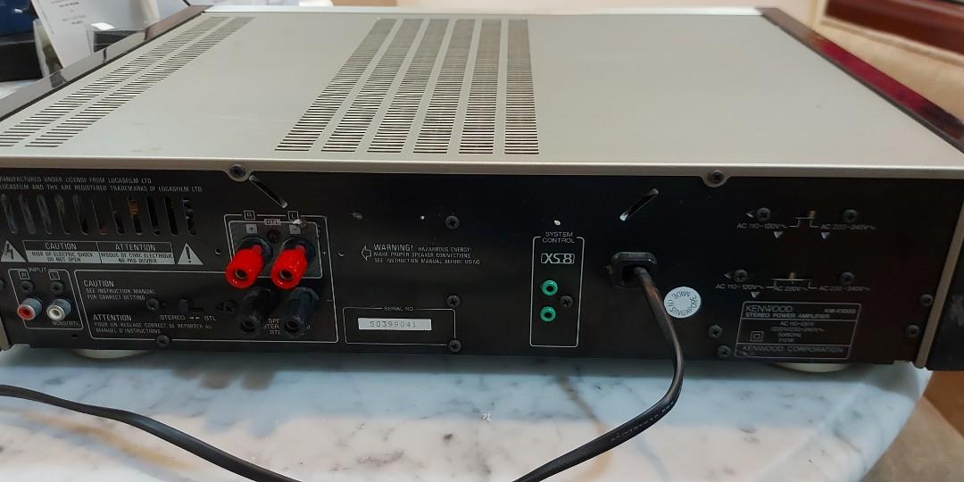 Kenwood kmx1000 power amplifier 130watts per channel 8ohms bridgeable