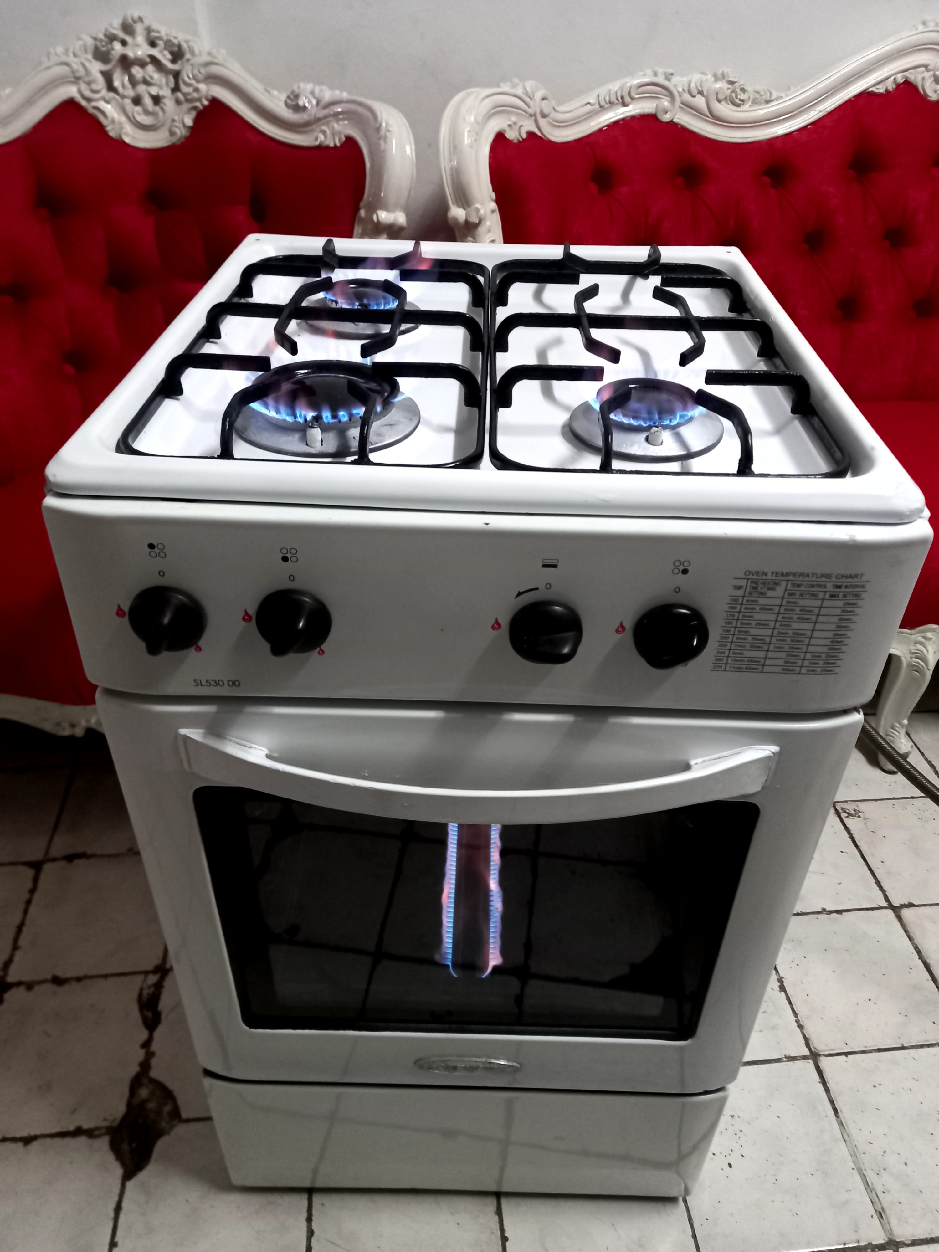 La germania gas range 3 deals burner