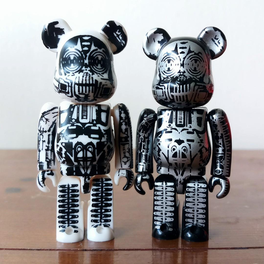 Medicom BE@RBRICK Series 12 SF + Secret [H.R. Giger] 100% Pair Bearbrick