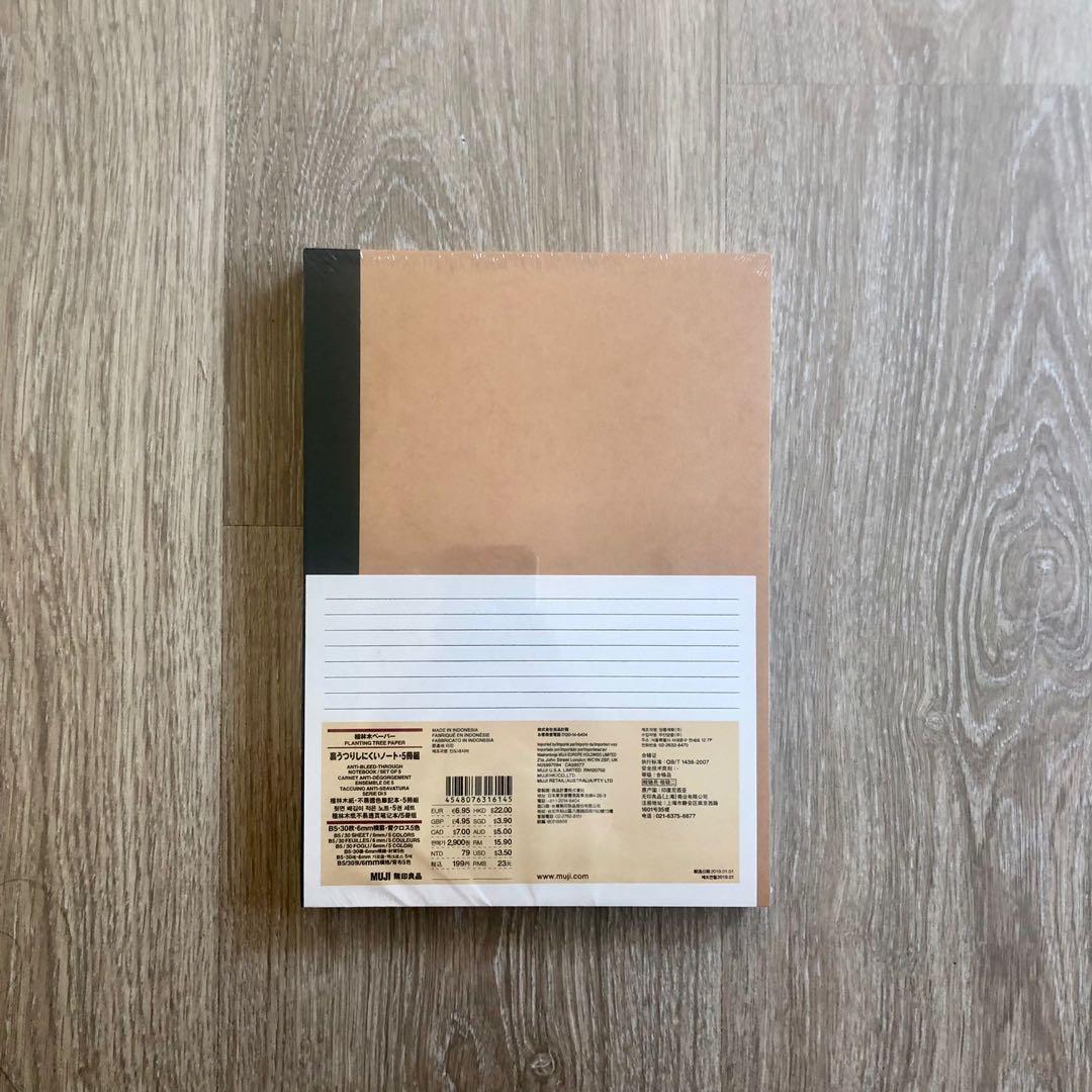 Muji A5 Notebooks Pack of 5, Hobbies & Toys, Stationary & Craft