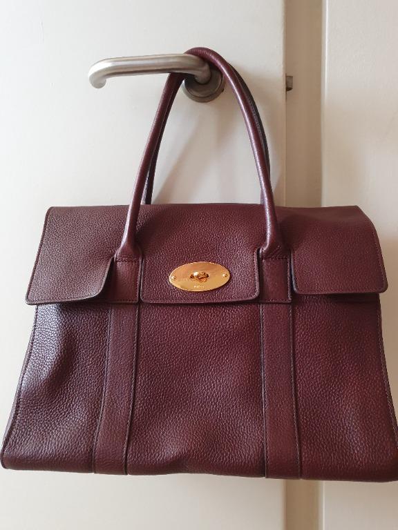 Mulberry Bayswater Oxblood Natural Grain Leather