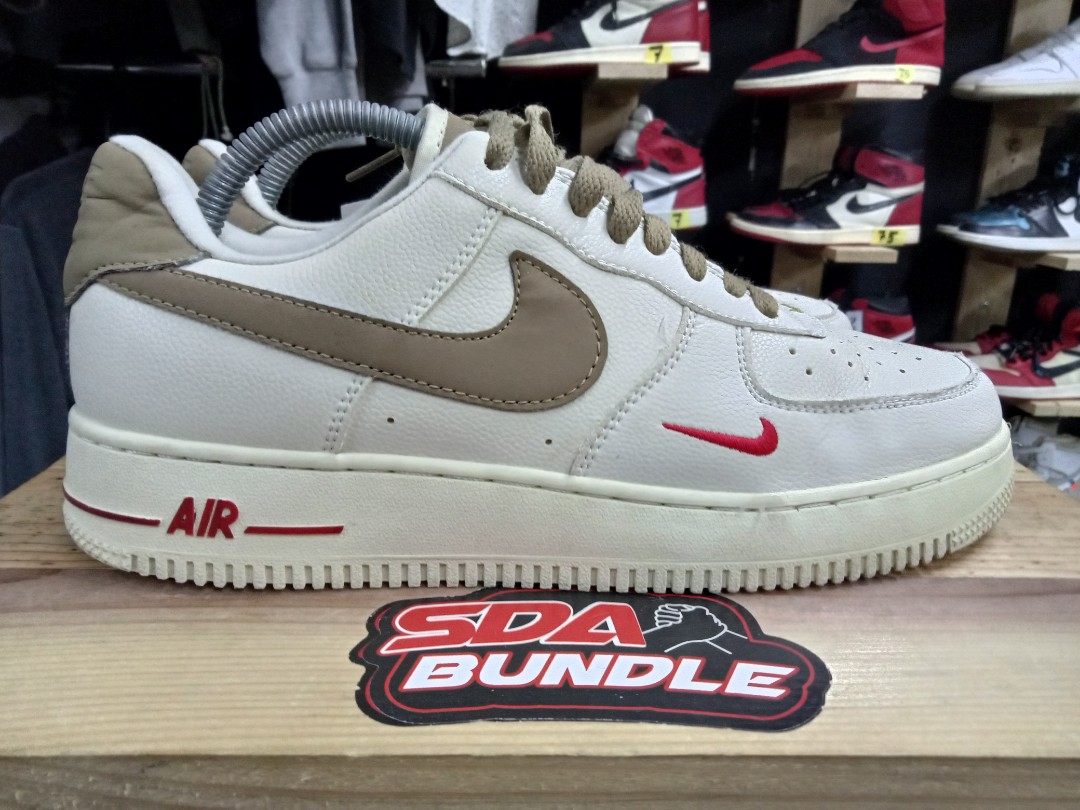 Nike Air Force 1 Low Premium White Brown Men s Fashion Footwear