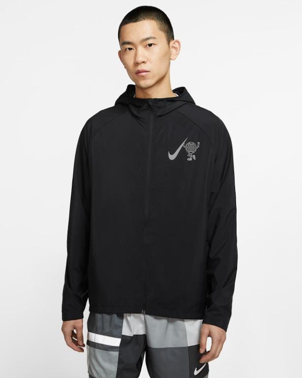 Nike Men Running Jacket Essential Wild Run Full Black Men s Fashion Coats Jackets and Outerwear on Carousell
