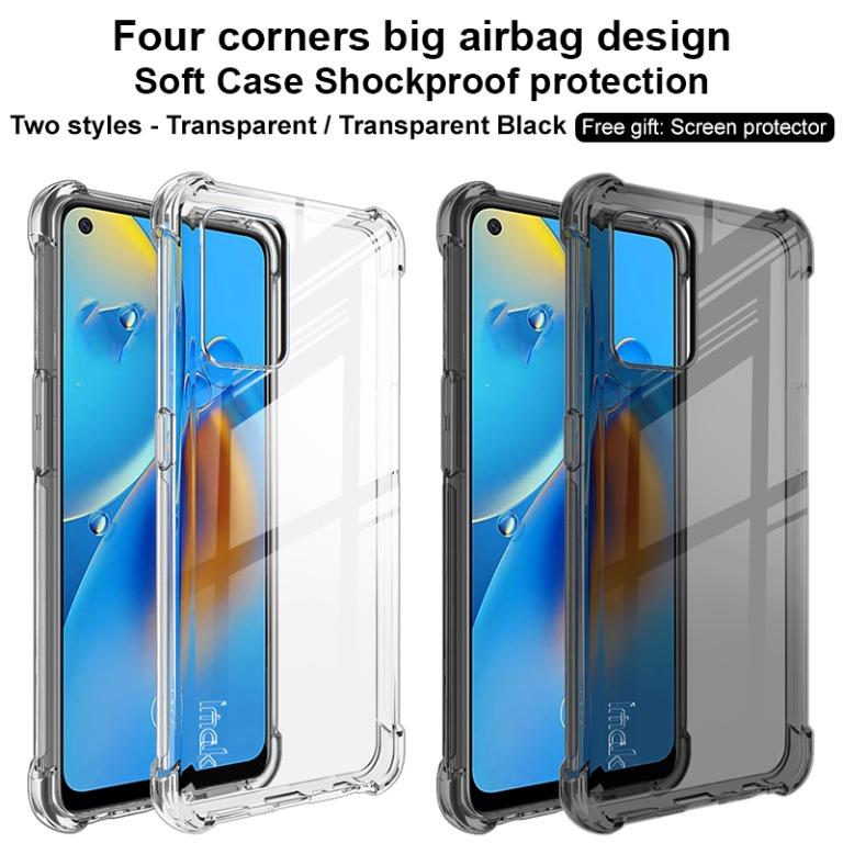 Case for Oppo A17 4G Clear TPU Four Corners Protective Cover Transparent  Soft