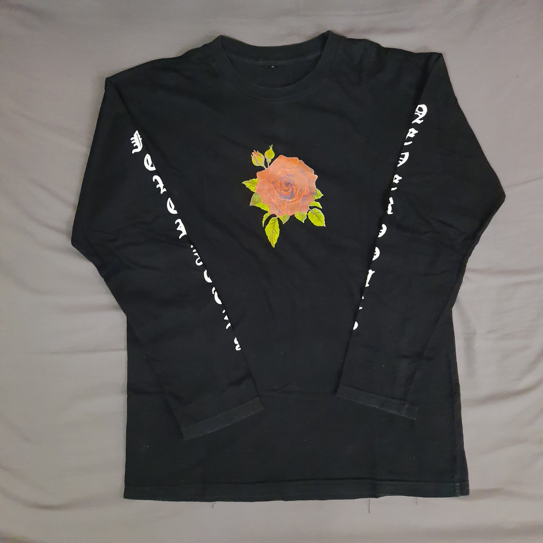 Oversized Black Long Sleeve Shirt/Kaos 