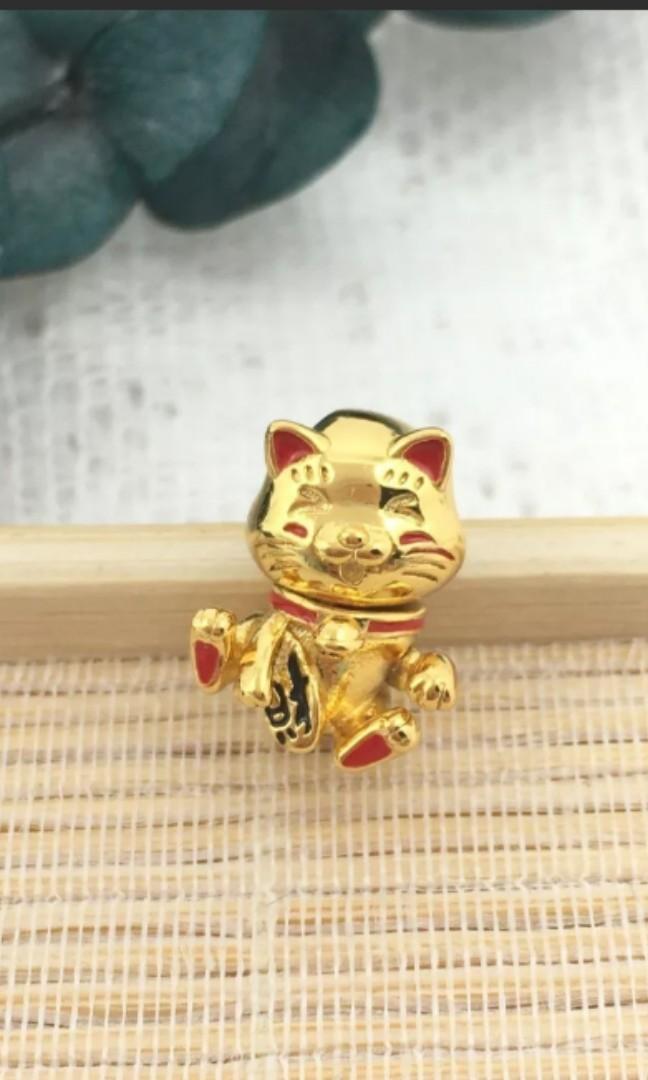 パンドラ Cute Fortune Cat Charm