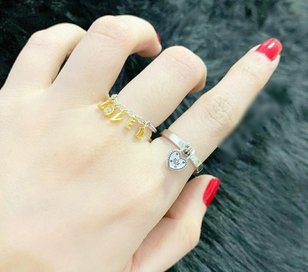 Pandora dangle heart shop ring