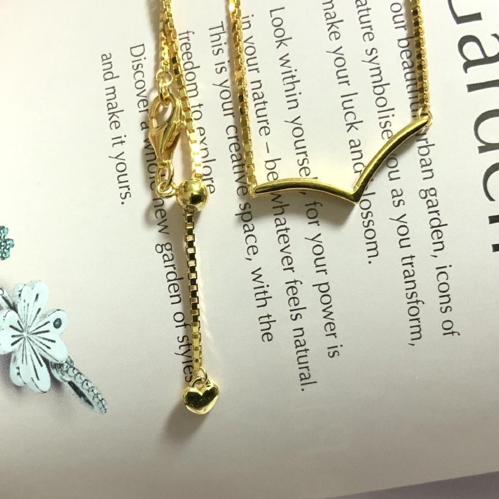 Gold wishbone store necklace pandora