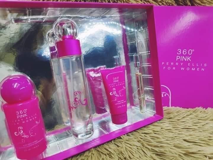 Perry ellis pink set cheap