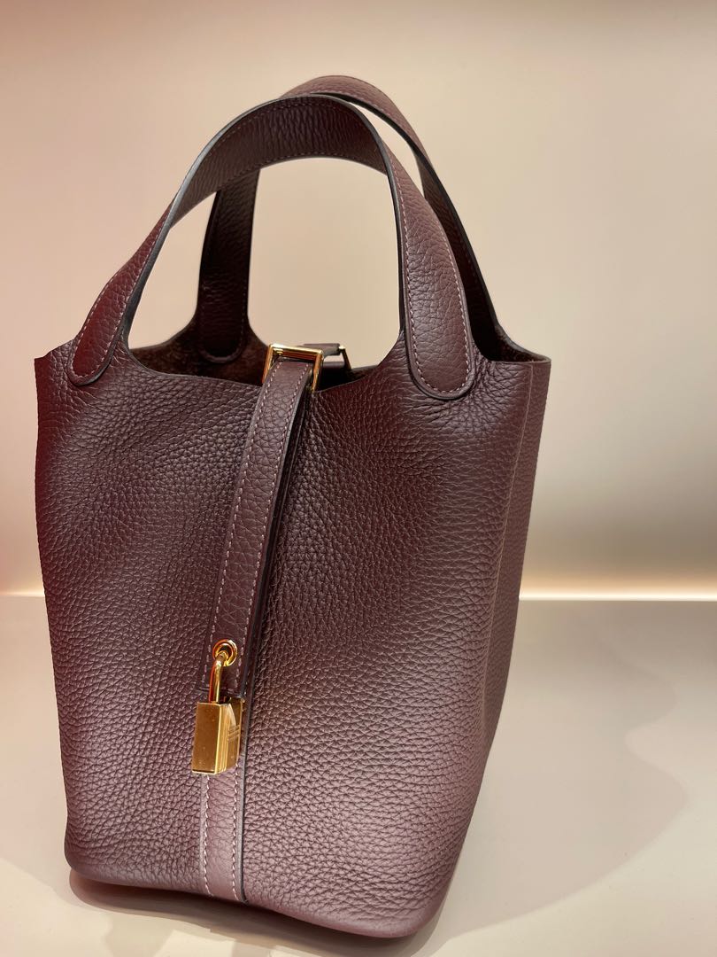 Hermes Rouge Sellier Picotin 18 GHW, Luxury, Bags & Wallets on