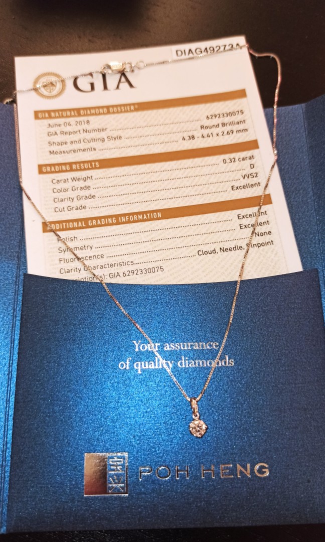 Poh Heng Trust diamond and Necklace for sale Women s Fashion
