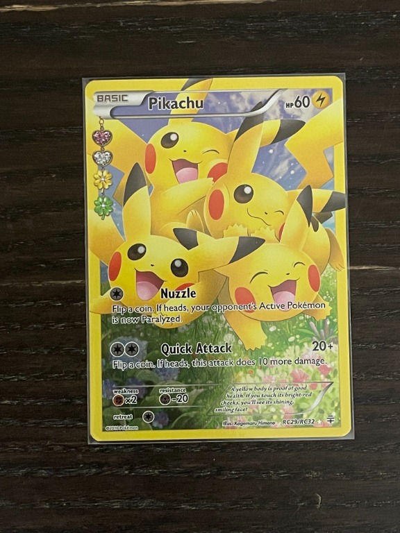 Pokemon card FULL ART 日版比卡超Generations Pikachu RC29 / RC32
