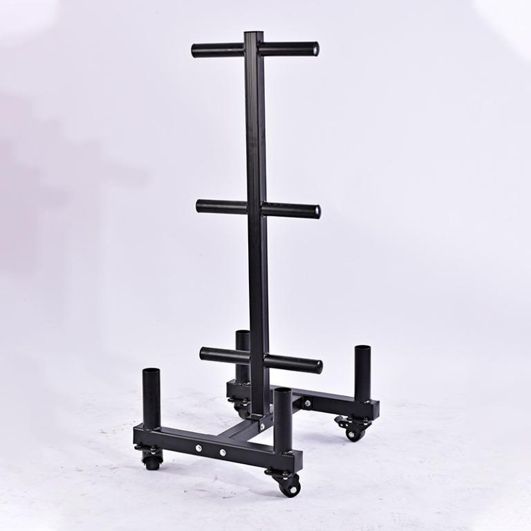 Portable Bumper Weight Plate Tree and Olympic Barbell Storage Rack Stand for Home Use With Wheels Sports Equipment Exercise Fitness Weights Dumbells on Carousell