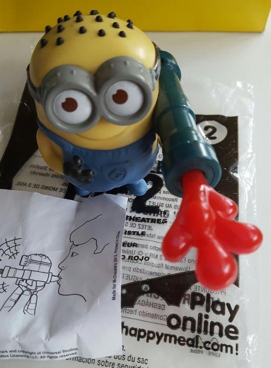 22 Sale Pre Loved Mcdonald S Happy Meal 13 Despicable Me 2 Phil Jelly Whistle Usa Hobbies Toys Toys Games On Carousell