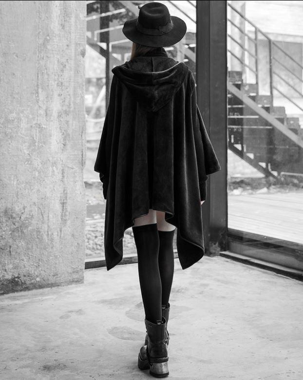 PUNK RAVE Goth Witchy Cardigan Cape Sweater