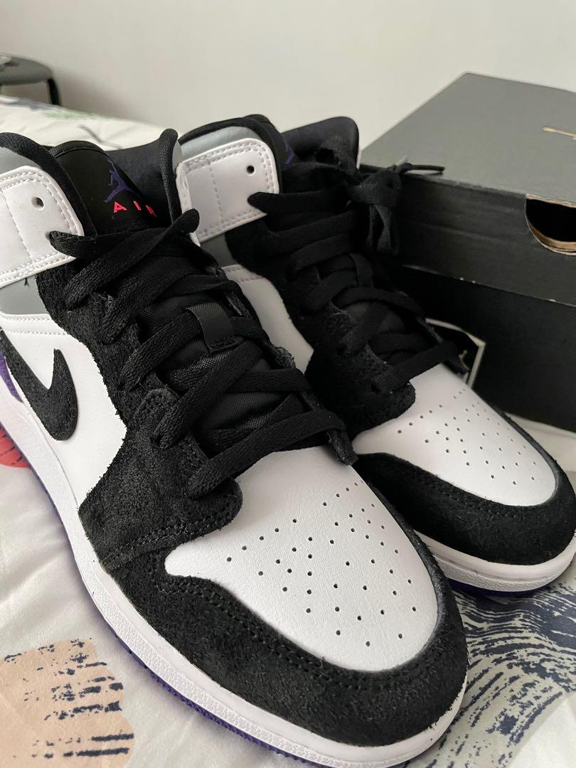 Jordan one mid se purple best sale