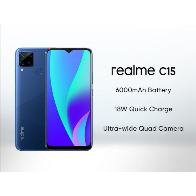Realme C15 4GB Ram 128GB Rom Original Malaysia Set