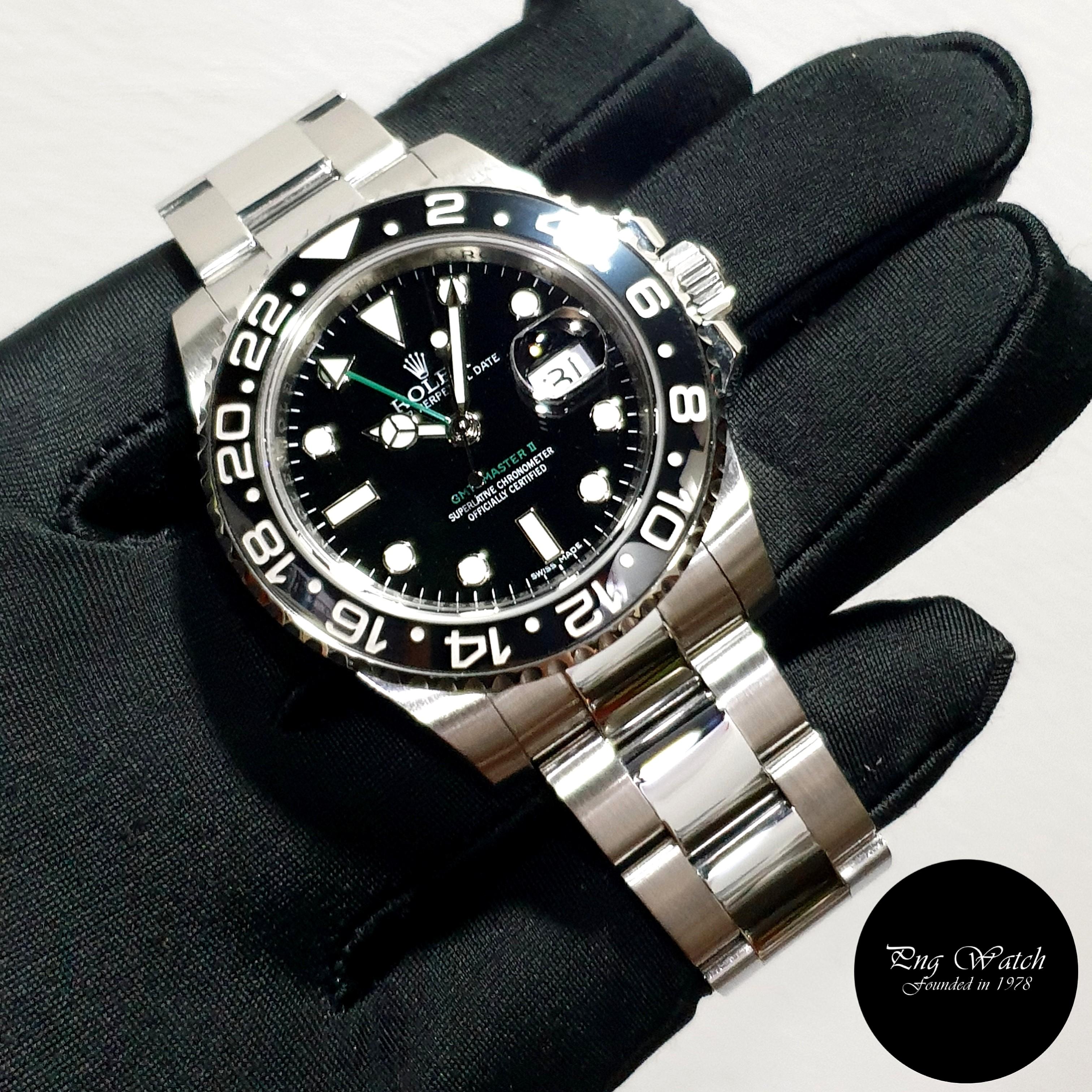 Rolex gmt shop green hand rectangular