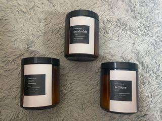 Scented candles with lid