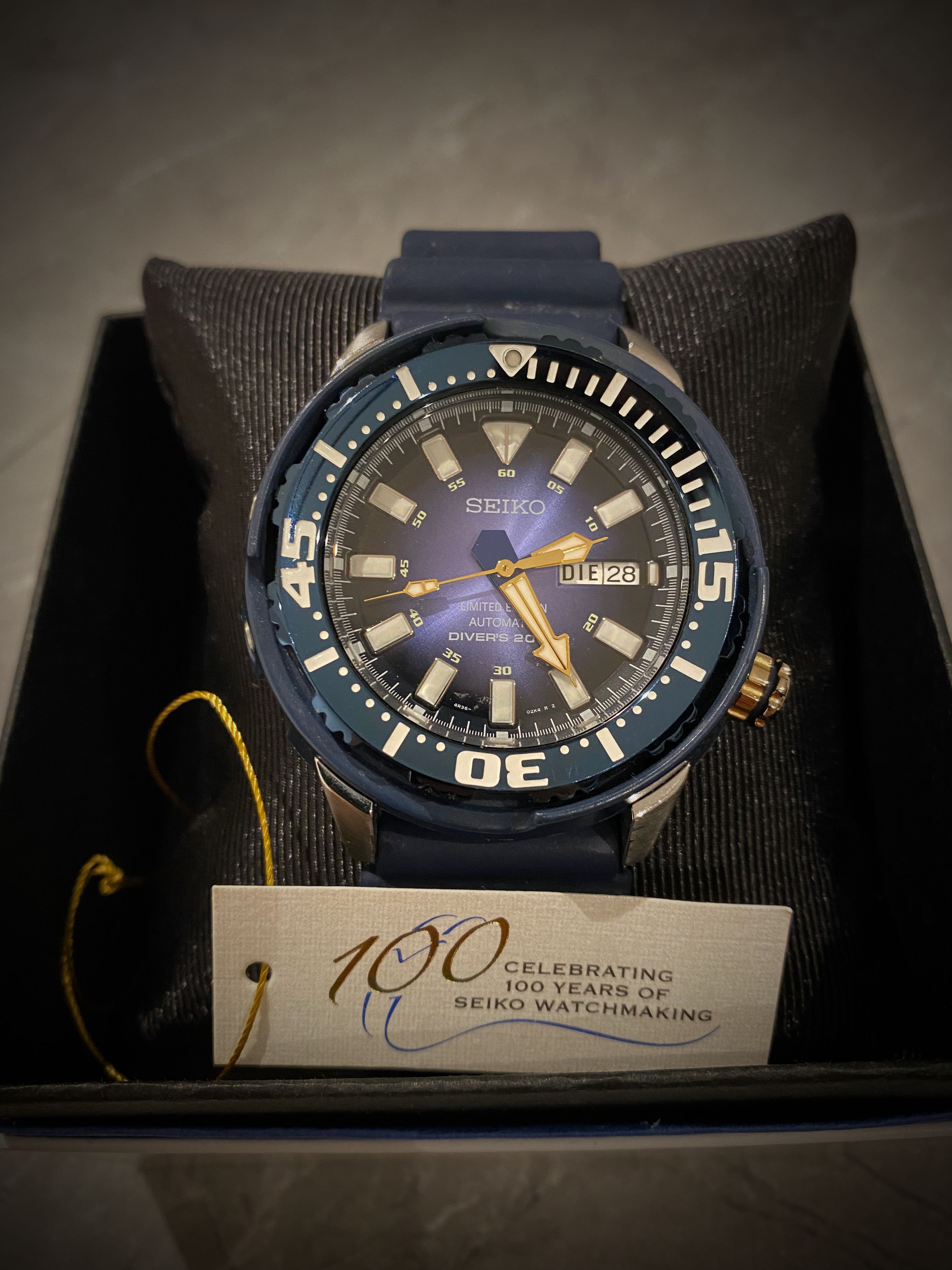 Seiko Prospex Limited Edition Tuna Blue SRP453 Men s Fashion Watches Accessories Watches on Carousell