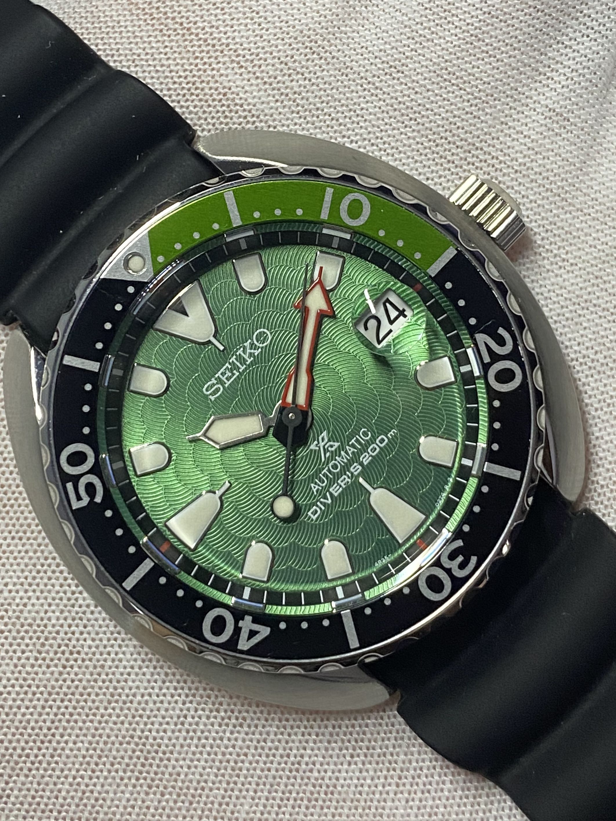 Seiko Zimbe 10 Green mini turtle SRPD17K1