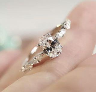 Shine Women Jewelry 925 Silver Wedding Rings Cubic Zirconia Rings Size 6-10