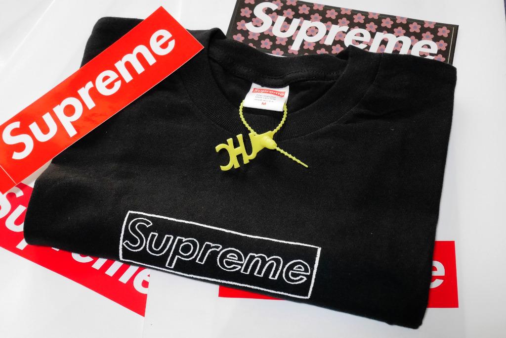 Supreme 2021 x Kaws Chalk Box Logo Tee, 男裝, 上身及套裝, T-shirt