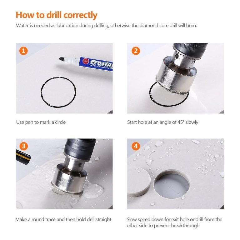 Tacklife diamond top drill bit sets
