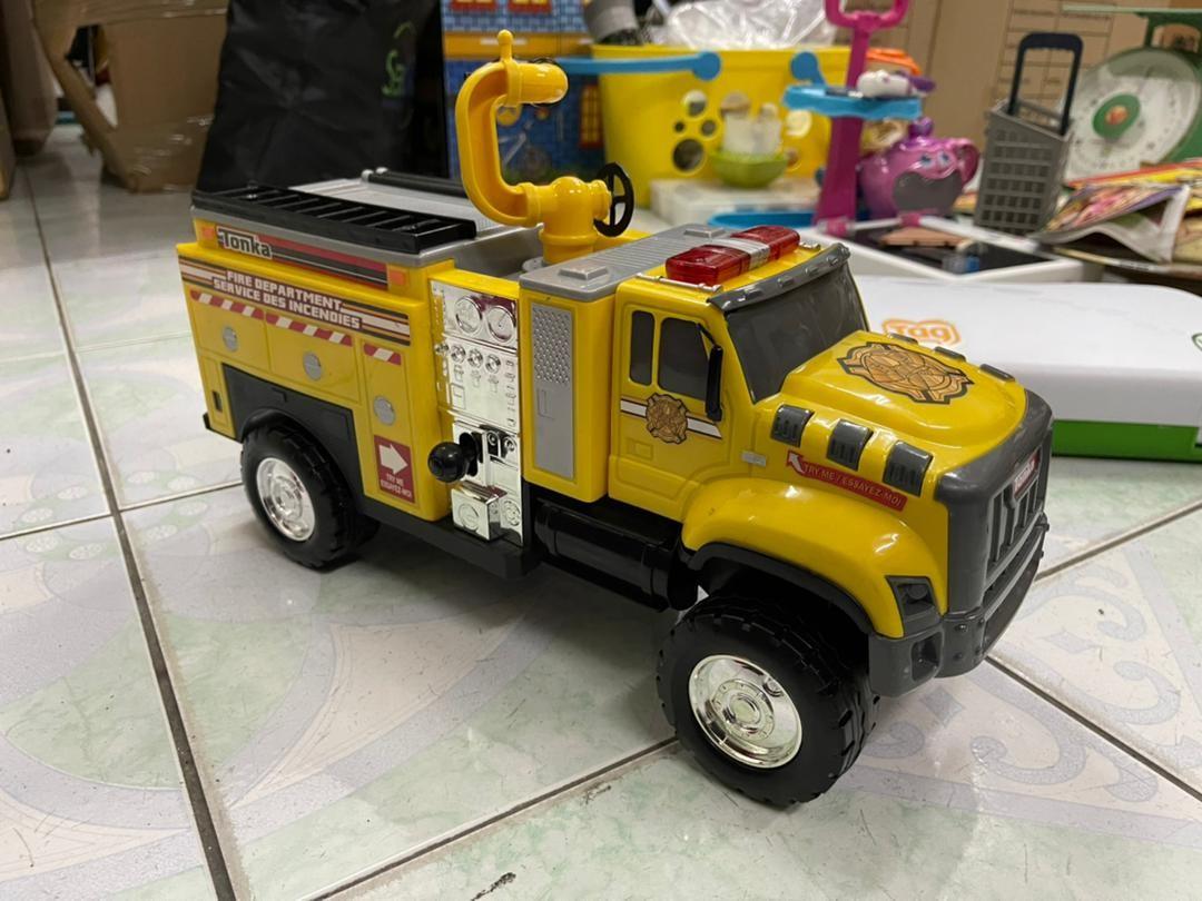 Tonka yellow fire truck hot sale