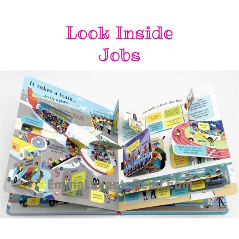 Usborne Look Inside Jobs Board Book, Hobbies & Toys, Books & Magazines
