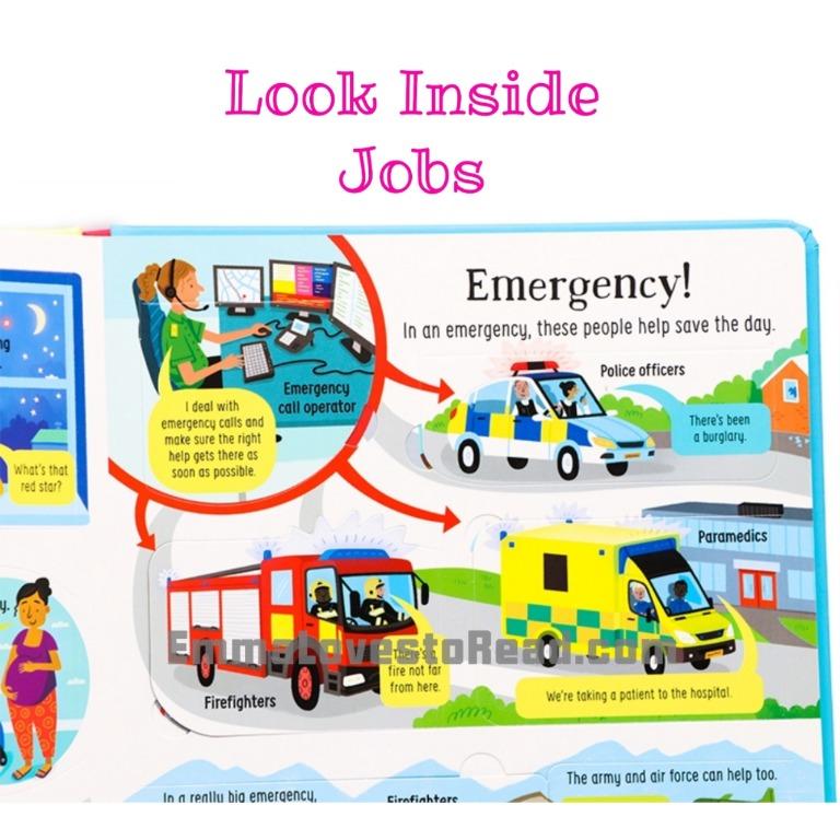 Usborne Look Inside Jobs Board Book, Hobbies & Toys, Books & Magazines