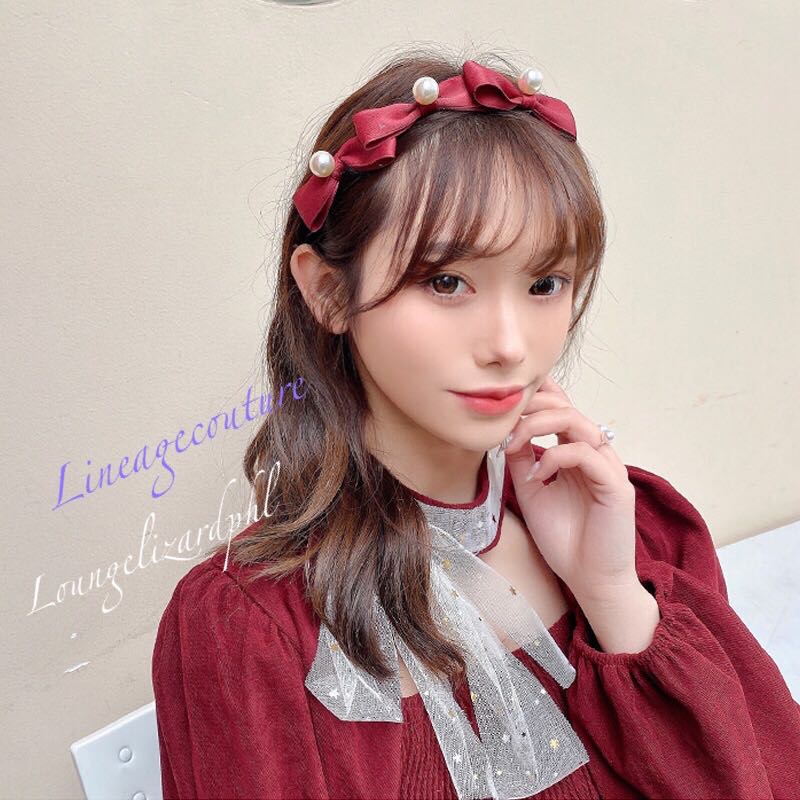 Her lip to Velour Ribbon Headband - レディース