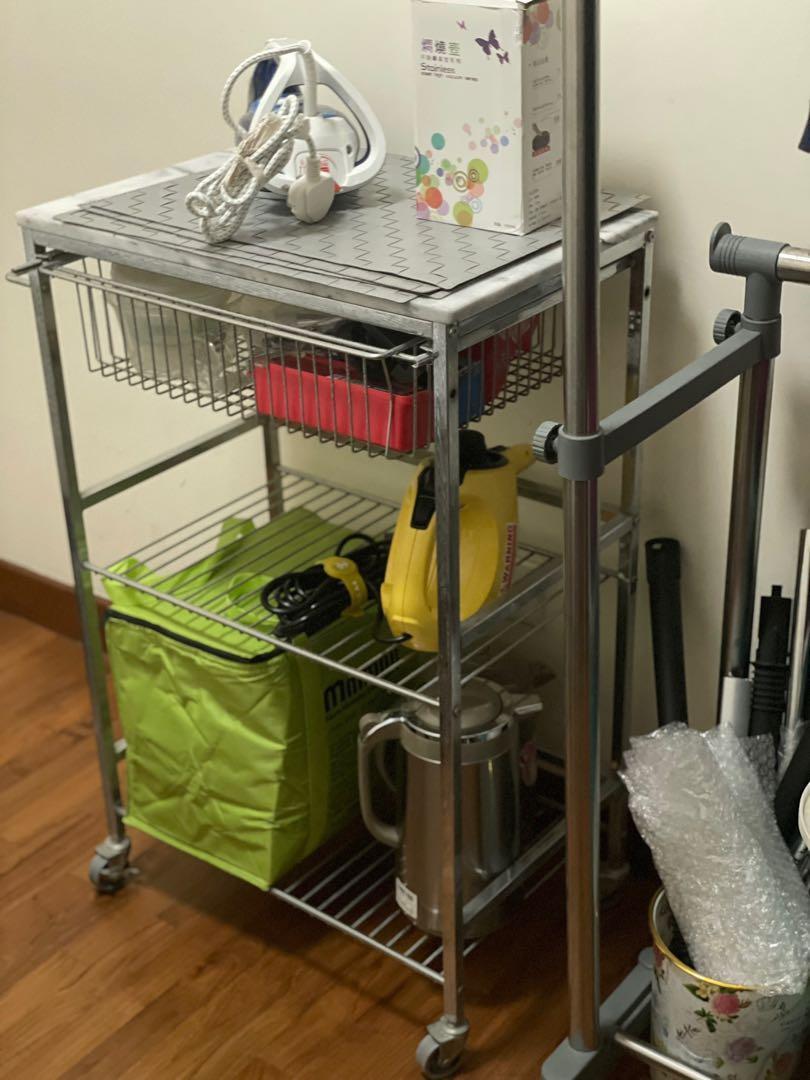 Vhive Leo marble top trolley, Furniture & Home Living, Bathroom