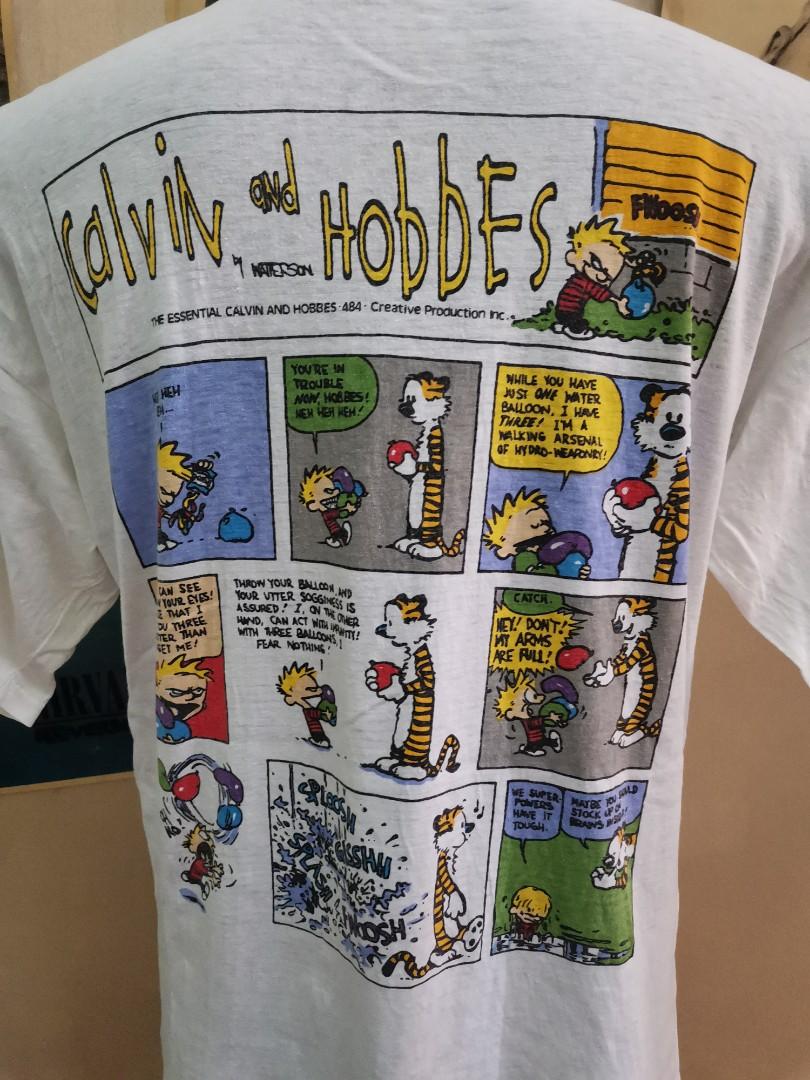 Vintage Cartoon Calvin & Hobbes, Men's Fashion, Tops & Sets