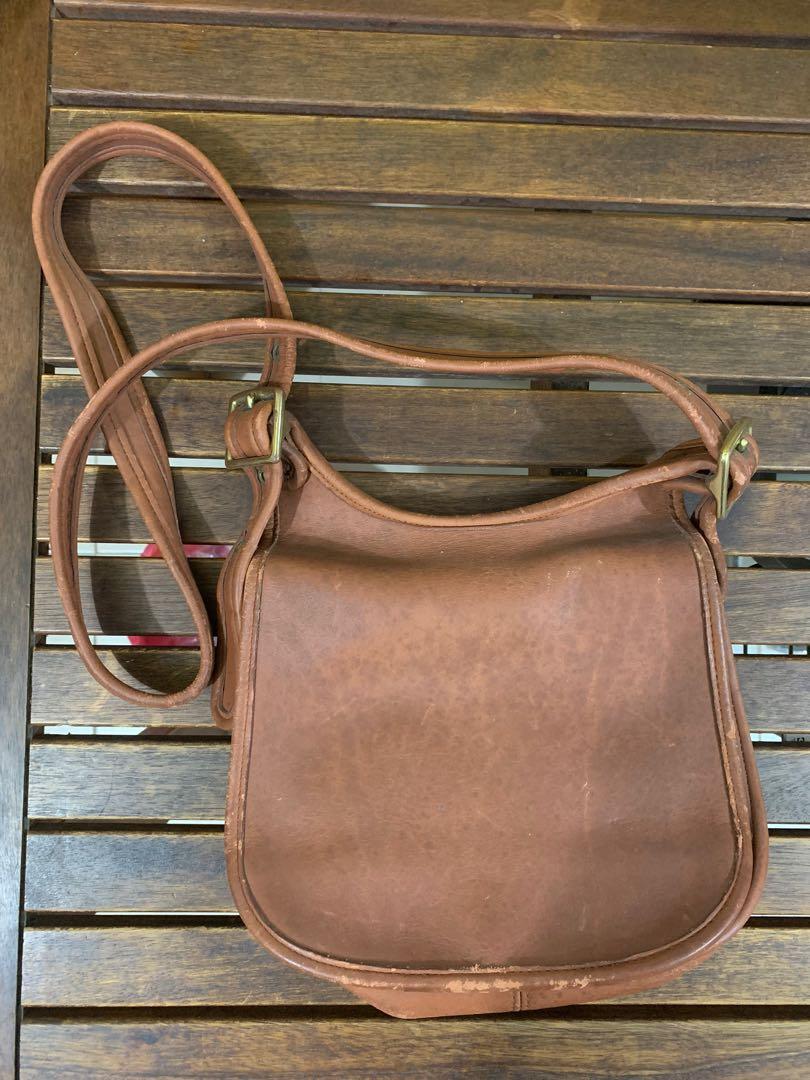 Vintage coach saddle bag top