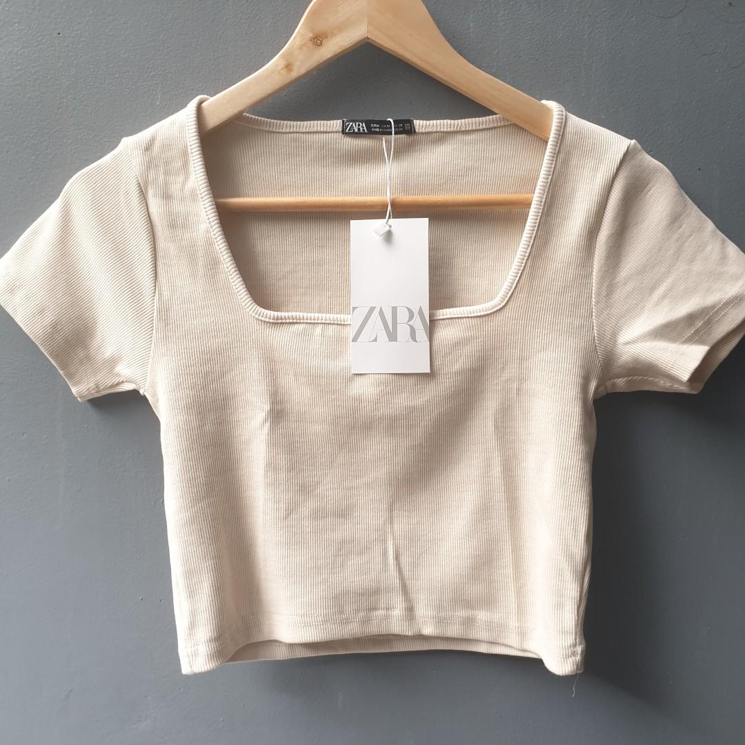 EV/RY/DAY Apparel - Zara Square Neck Cropped Top 🌻 Small - 1 pc 🌻 Medium  - 1 pc 🌻 PHP 199 ONLY (Previously Php249) ————- Comment Mine + Size and  it's yours! 😍