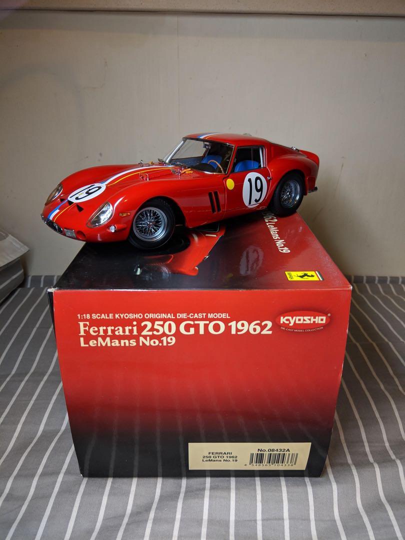 1/18 Kyosho Ferrari 250GTO No. 19 LeMans 1962, 興趣及遊戲, 玩具