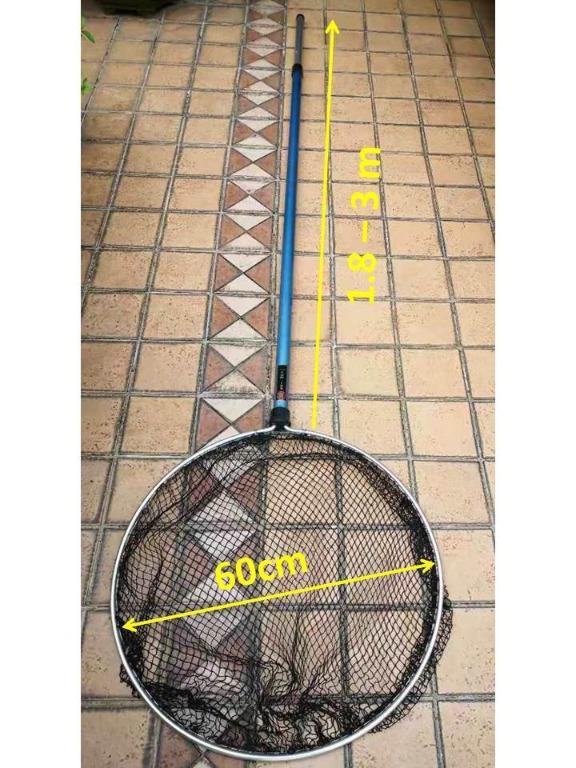 3 metres telescopic fishing net with 60 cm dia, Sports Equipment, Fishing  on Carousell