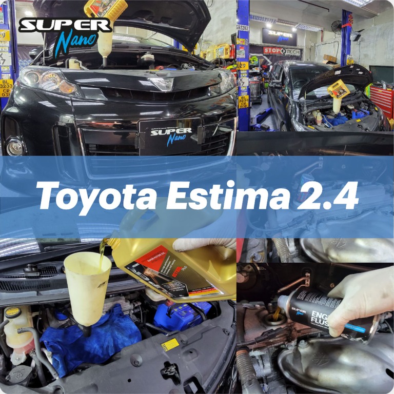 【火炭/葵涌/粉嶺】豐田 Toyota Estima 2.4 清洗引擎，更換引擎修復偈油，引擎修復劑 Engine Clean, Motor ...
