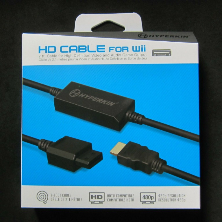 全新Wii HDMI Cable 專用HDMI轉插、線，即插即用! 高清720p, 電子遊戲