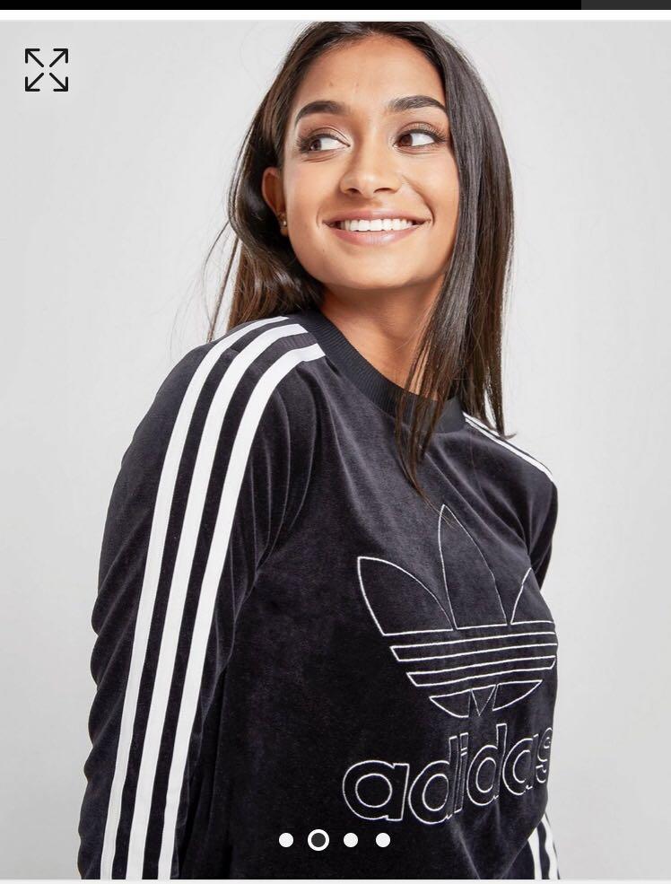 Adidas Originals 3-Stripes Long T-Shirt, Women's Activewear on Carousell