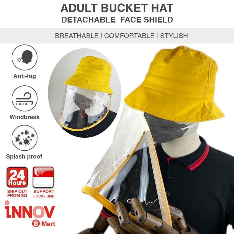 Adult bucket hat detachable Velcro hat 