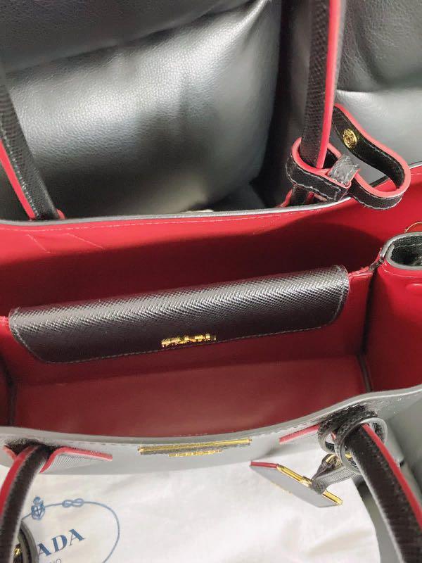 Shop PRADA 2021 SS Medium Saffiano Leather Double Prada Bag  (1BG775_2A4A_F0UDW_V_OOO, 1BG775_2A4A_F0LL5_V_OOO, 1BG775_2A4A_F0LJ4_V_OOO,  1BG775_2A4A_F0CF5_V_OOO) by Kasamiis